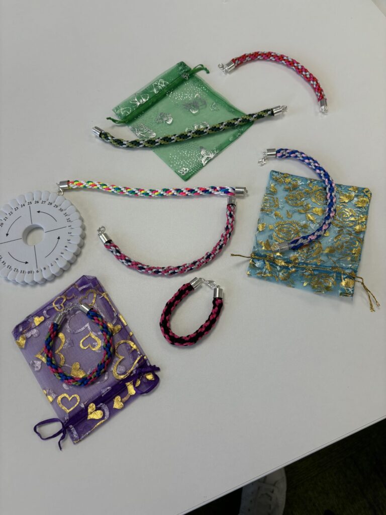 Bracelets made by our crafting group